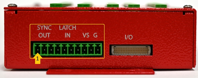 Picture showing location of high speed input/output