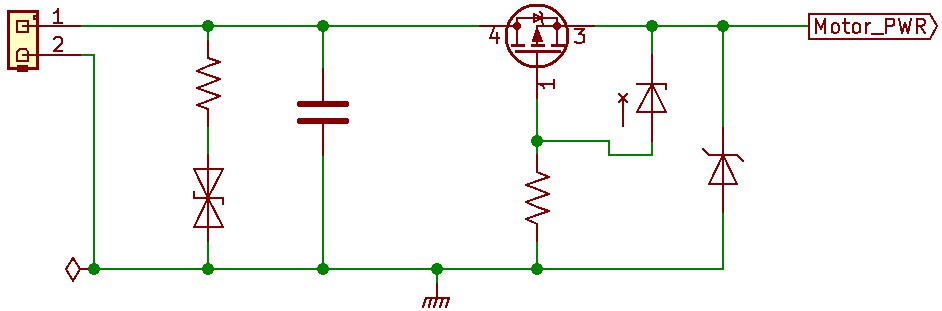 Schematic of Motor power input