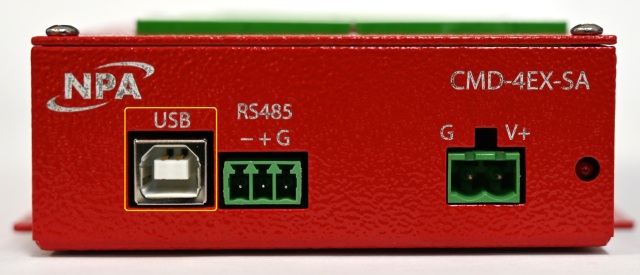 Picture showing location of USB input